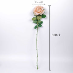 Real-touch Garden Rose Stem (Type3) 65cmH