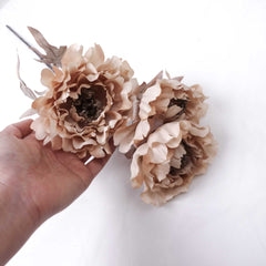 3 Heads Artificial Peony Stem 65cmH