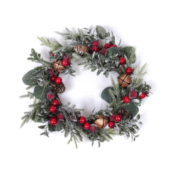 Christmas Wreath with Berry and Bell 25cmD