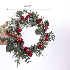 Christmas Wreath with Berry and Bell 25cmD