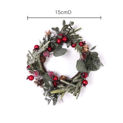 Mini Christmas Wreath with Berry and Bell 15cmD