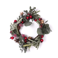 Mini Christmas Wreath with Berry and Bell 15cmD