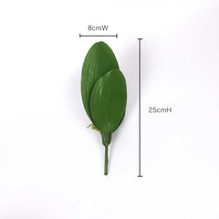 Artificial Orchid Leaf 33cmW x 25cmH