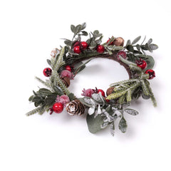 Mini Christmas Wreath with Berry and Bell 15cmD