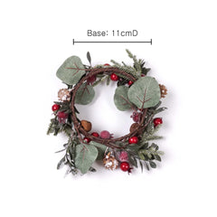 Mini Christmas Wreath with Berry and Bell 15cmD