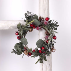 Mini Christmas Wreath with Berry and Bell 15cmD