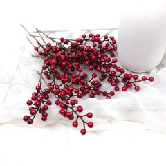 12pcs Artificial Berry Pick 25cmH