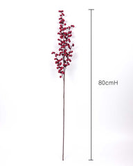 Artificial Red Berry Spray 80cmH