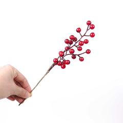 12pcs Artificial Berry Pick 25cmH