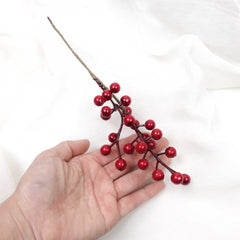 12pcs Artificial Berry Pick 25cmH