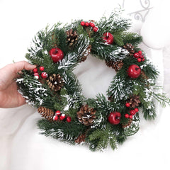 Christmas Pine Cone Berry Wreath 33cmD