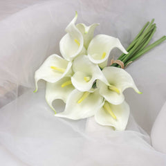 9 Stems Real-touch Calla Lily Bunch 35cmH