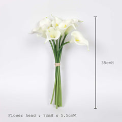 9 Stems Real-touch Calla Lily Bunch 35cmH