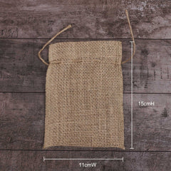 10pcs Jute Hessian Style Bag Pouch