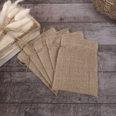 10pcs Jute Hessian Style Bag Pouch