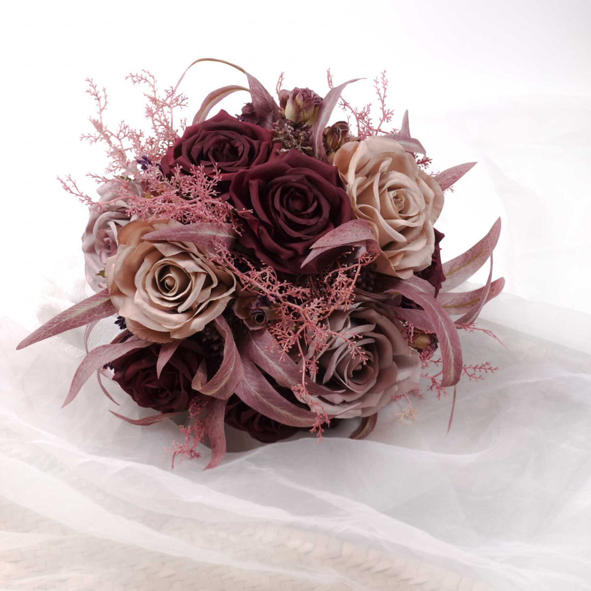 Artificial Rose Bouquet 27cmW x 33cmH