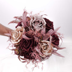 Artificial Rose Bouquet 27cmW x 33cmH