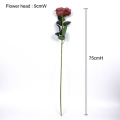 Artificial Garden Rose Stem 75cmH