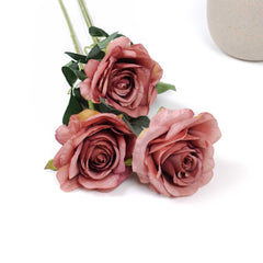 Artificial Garden Rose Stem 75cmH