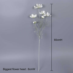 6 Heads Artificial Cosmos Flower 60cmH