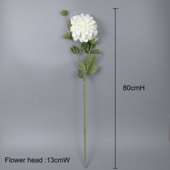 Artificial Dahlia Big-head Flower Stem 80cmH